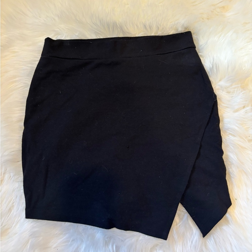 High waisted mini skirt